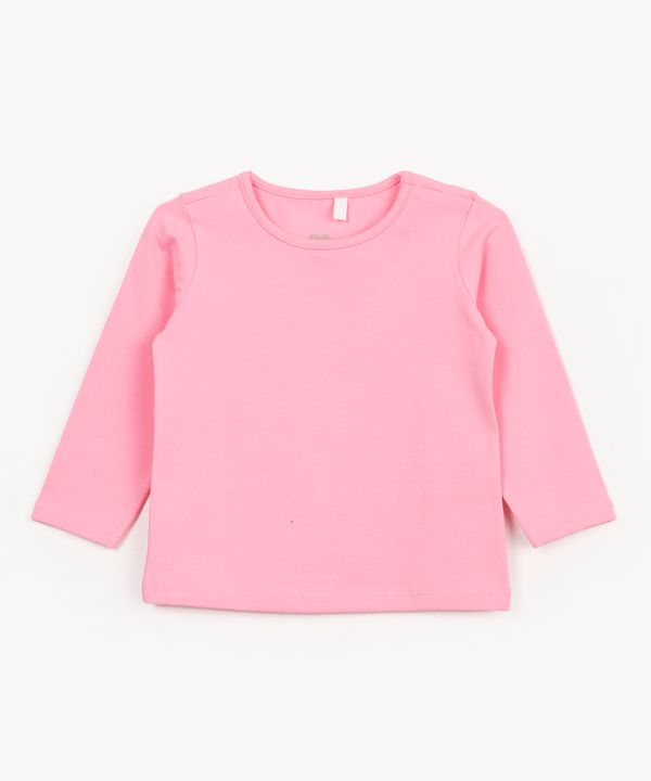 camiseta infantil de algodão sofia manga longa rosa 2