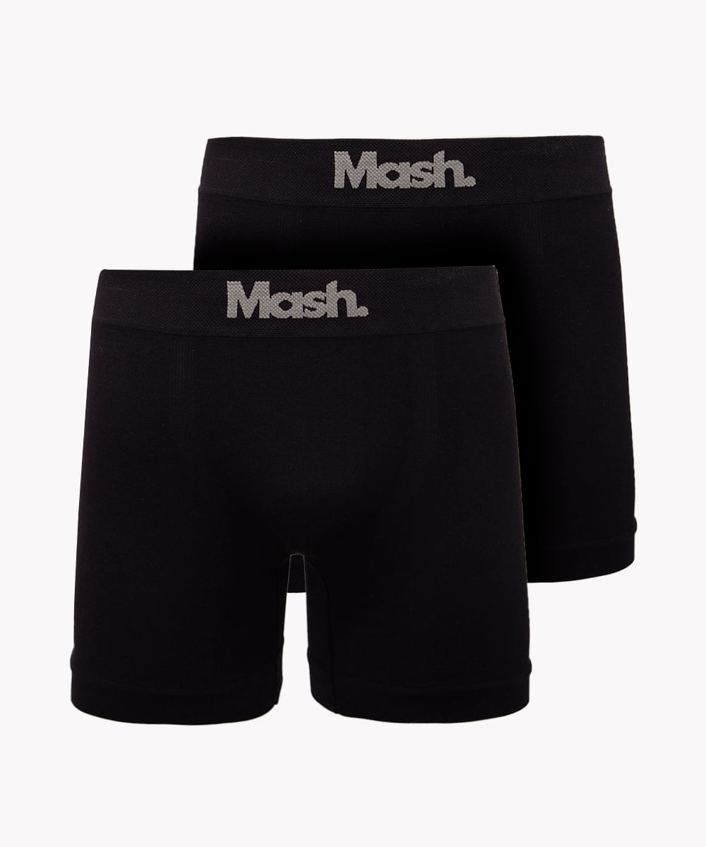 kit de 2 cuecas boxer mash preto