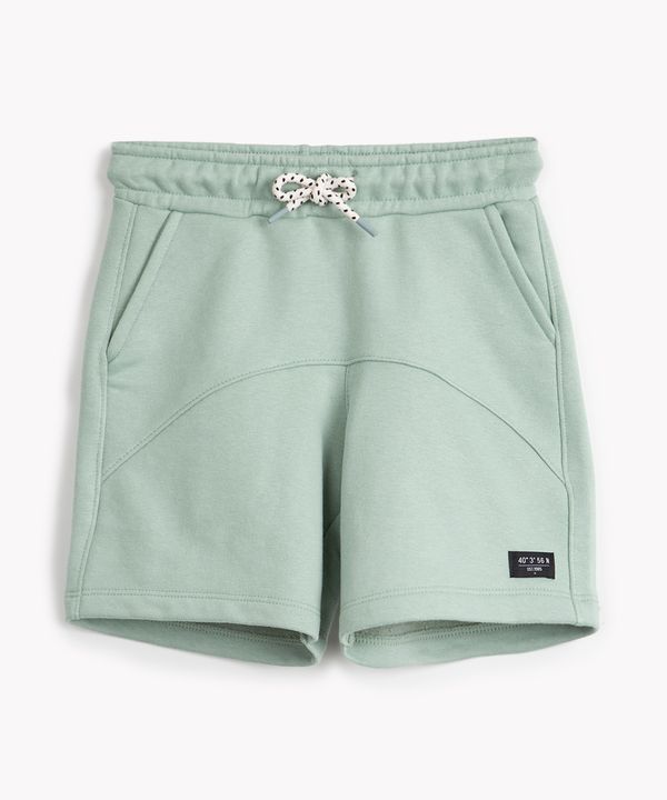 bermuda de moletom infantil com recorte verde 12