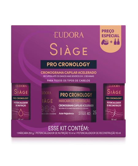kit siàge pro cronology com 1 máscara 250g 1 potencializador de nutrição e 1 potencializador de reconstrução único Único kit siàge pro cronology com 1 máscara 250g 1 potencializador de nutrição e 1 potencializador de reconstrução único Único