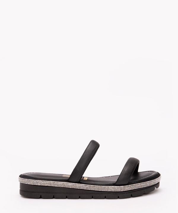 tamanco flatform com strass vizzano preto 36