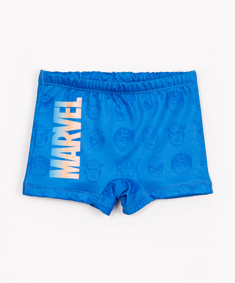 sunga boxer infantil Marvel proteção uv multicor