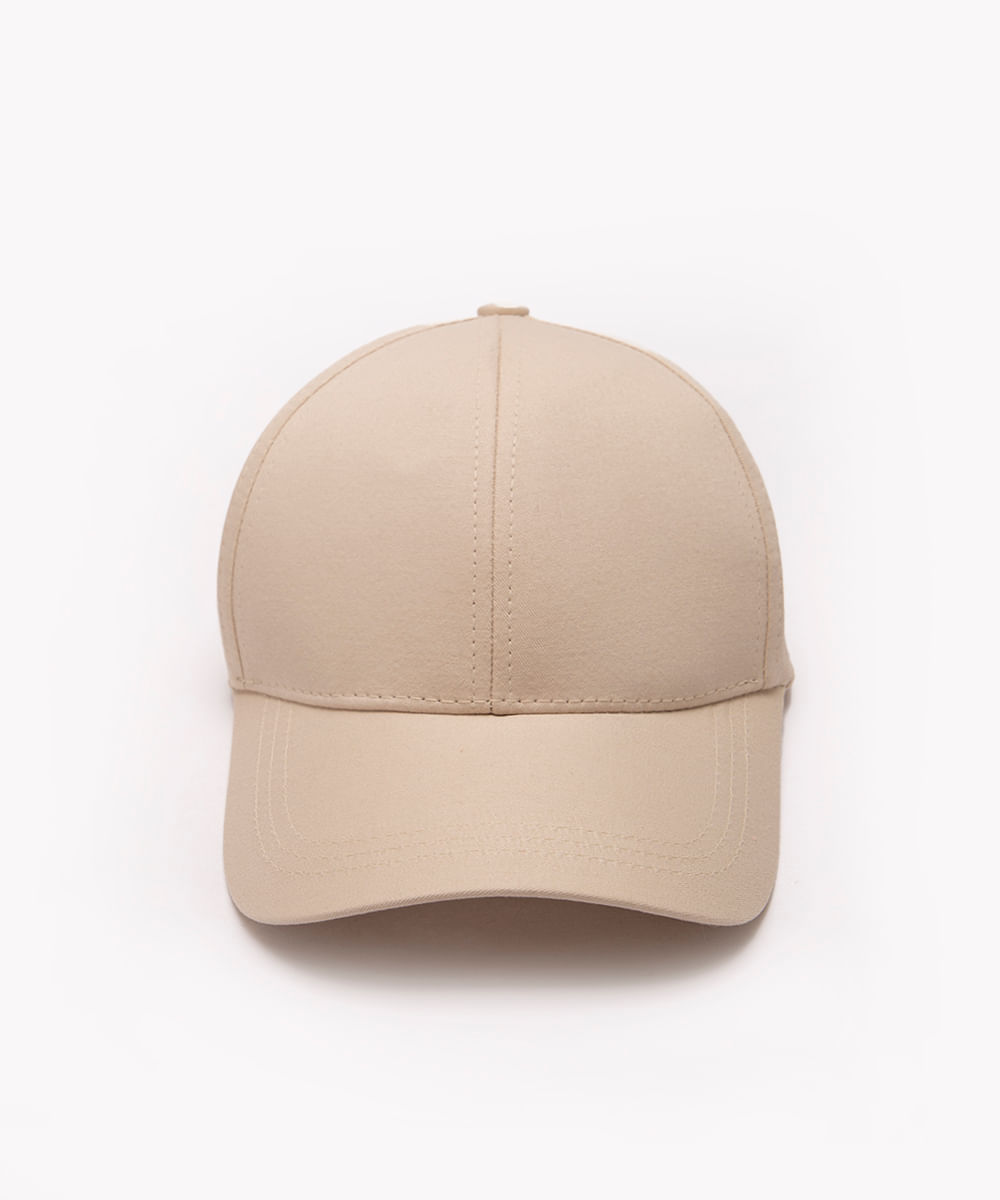 boné de sarja aba curva bege claro boné de sarja aba curva bege claro