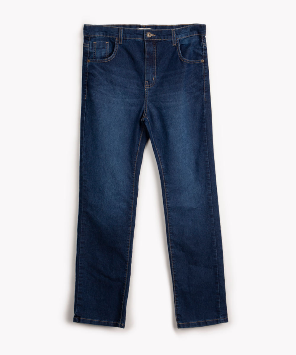 calça jeans juvenil slim azul