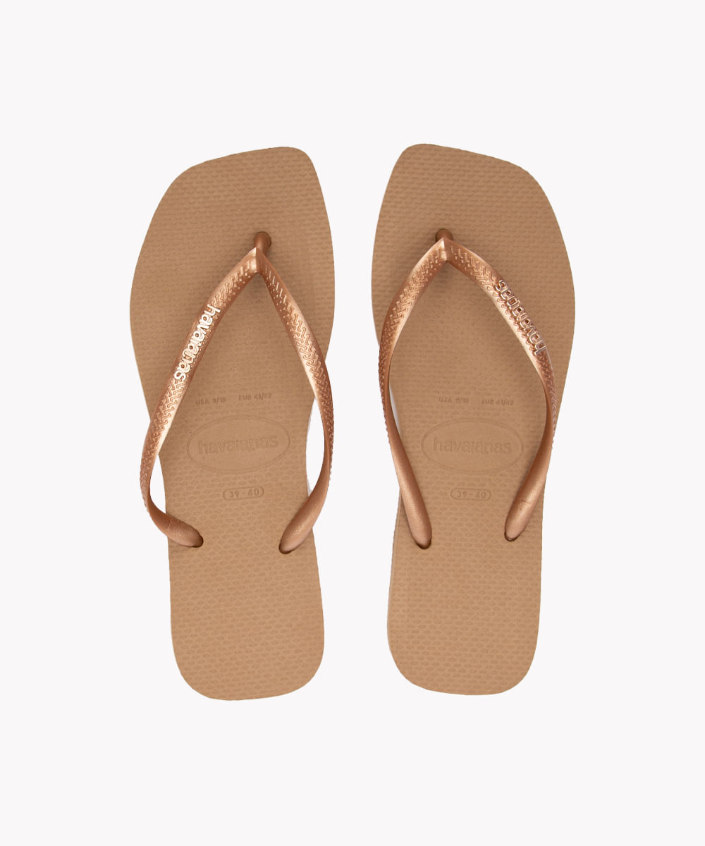 chinelo havaianas slim square rose