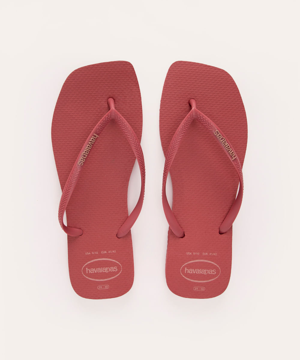 chinelo havaianas slim square rosa