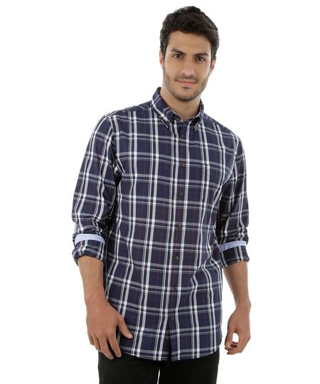 Camisa-Xadrez-Comfort-Azul-7977535-Azul_1 Camisa-Xadrez-Comfort-Azul-7977535-Azul_1