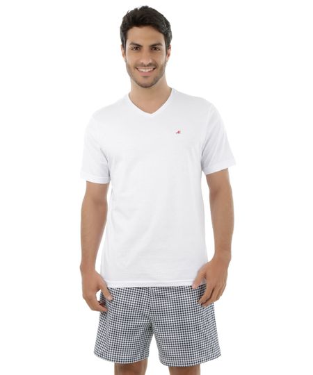 Pijama-Short---Camiseta-Branco-8248305-Branco_1