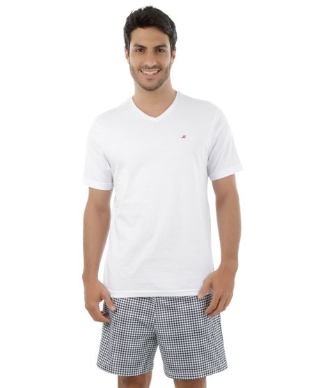 Pijama-Short---Camiseta-Branco-8248305-Branco_1
