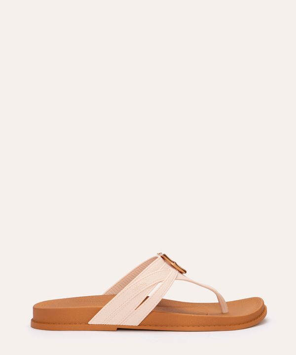 rasteirinha com fivela abraçar grendha off white 33-34