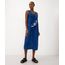 Vestido Midi De Tricô Ateliê Mão De Mãe Azul