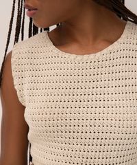Cropped Oversized Com Amarração Ateliê Mão De Mãe Areia