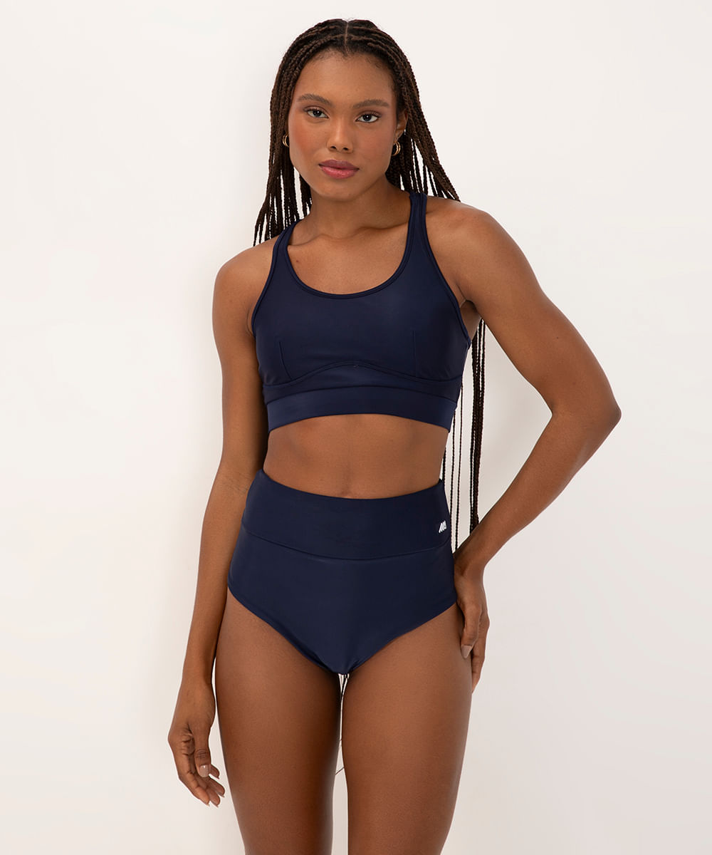 calcinha hot pant com bolso esportivo ace azul