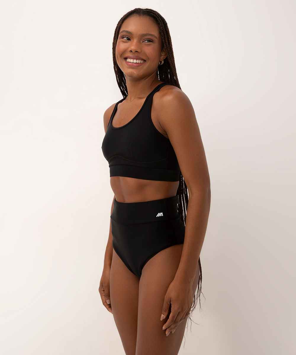 calcinha hot pant com bolso esportivo ace preto