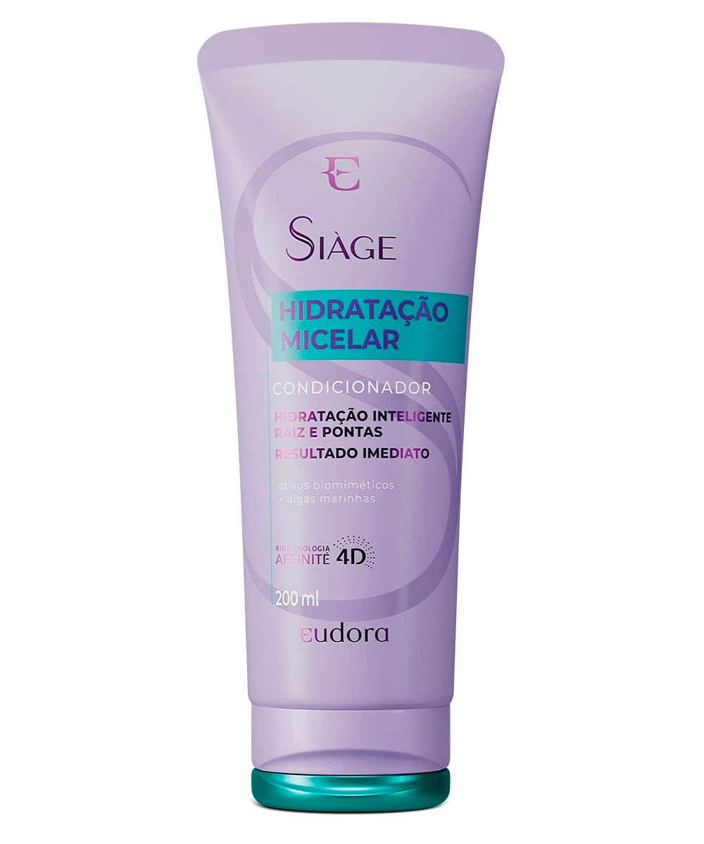 condicionador eudora siàge hidratação micelar 200ml único condicionador eudora siàge hidratação micelar 200ml único
