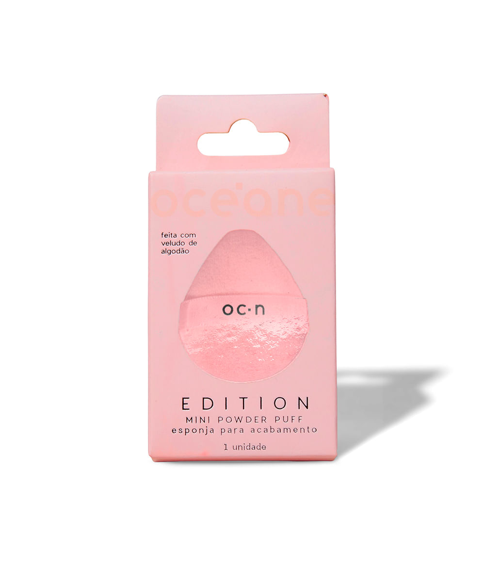 esponja para acabamento mini powder puff océane rosa único