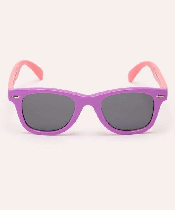 óculos de sol infantil quadrado com proteção uv roxo Único