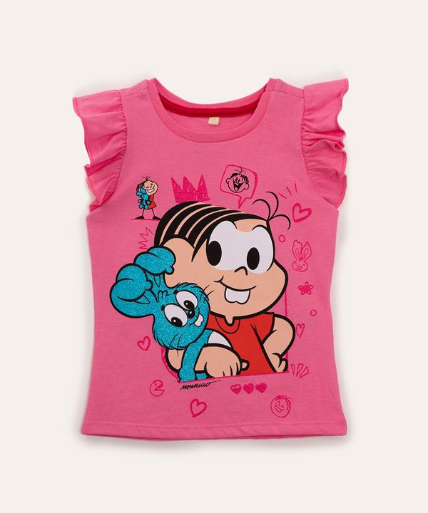 blusa de algodão turma da mônica pink 2