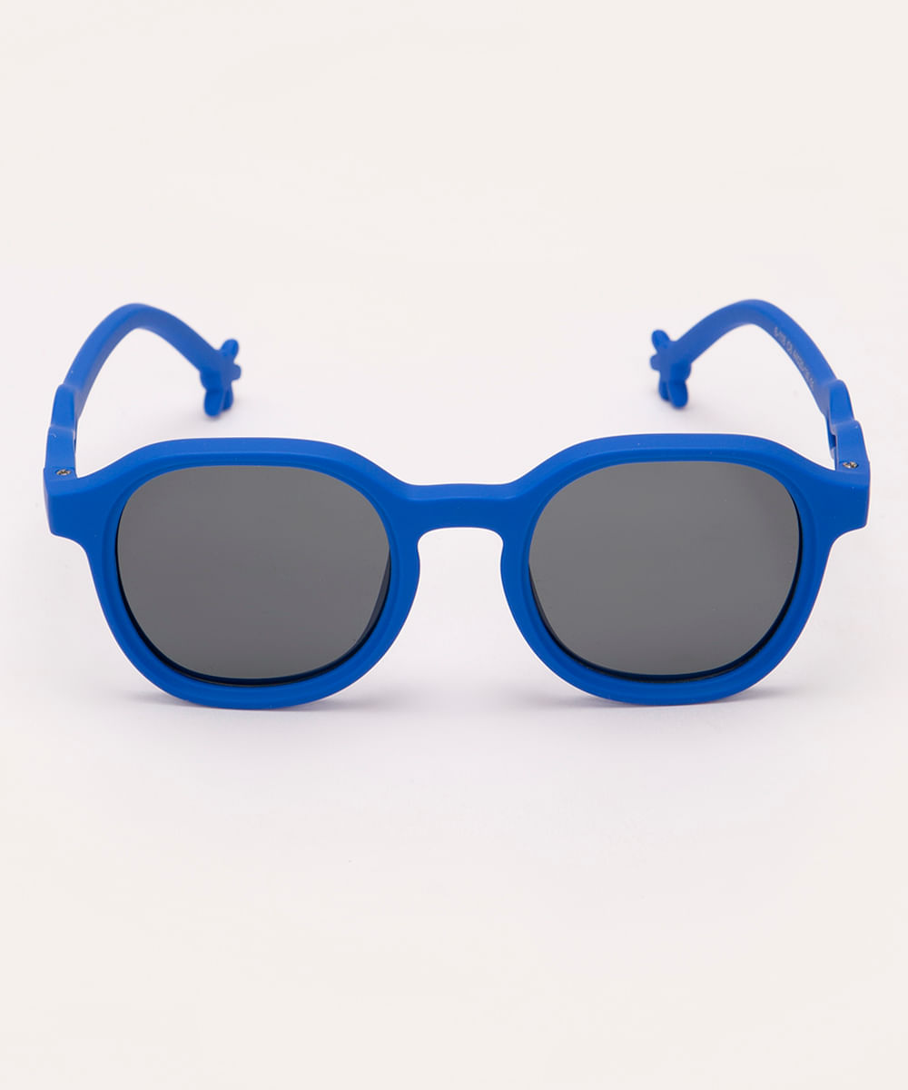 óculos de sol infantil oval com proteção uv azul