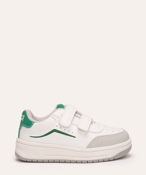tênis infantil cano baixo velcro branco 24