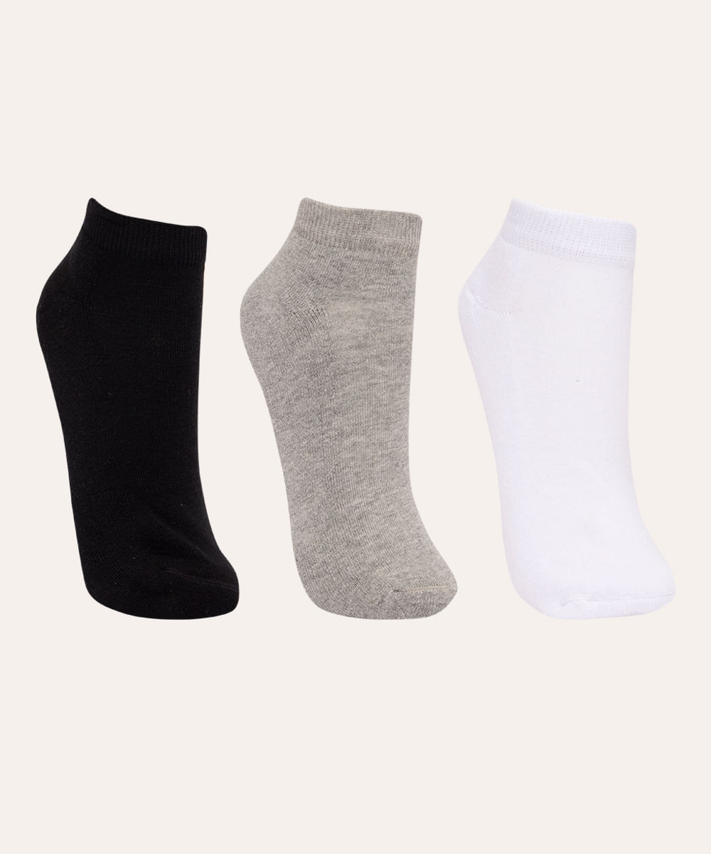 kit de 3 pares de meias cano baixo atoalhada colorido kit de 3 pares de meias cano baixo atoalhada colorido