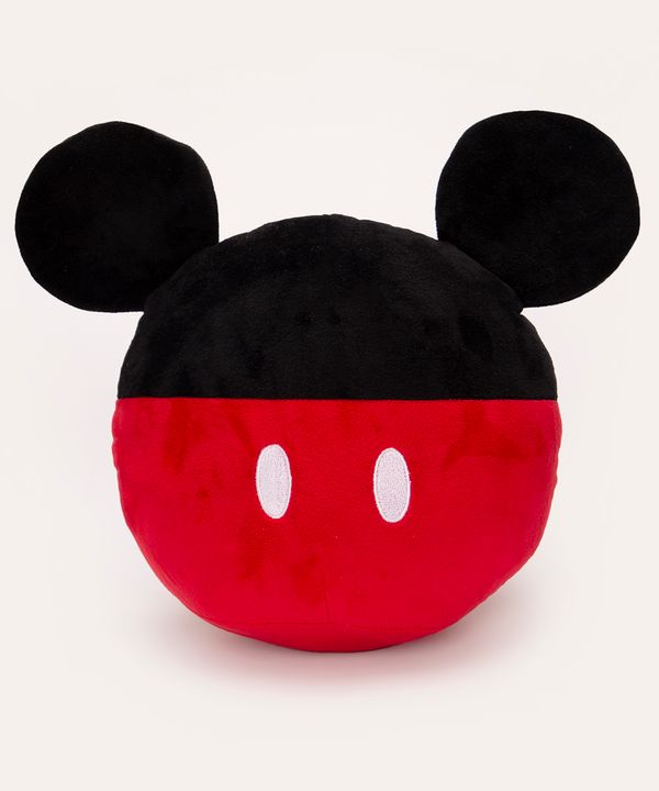 almofada pelúcia mickey preto Único