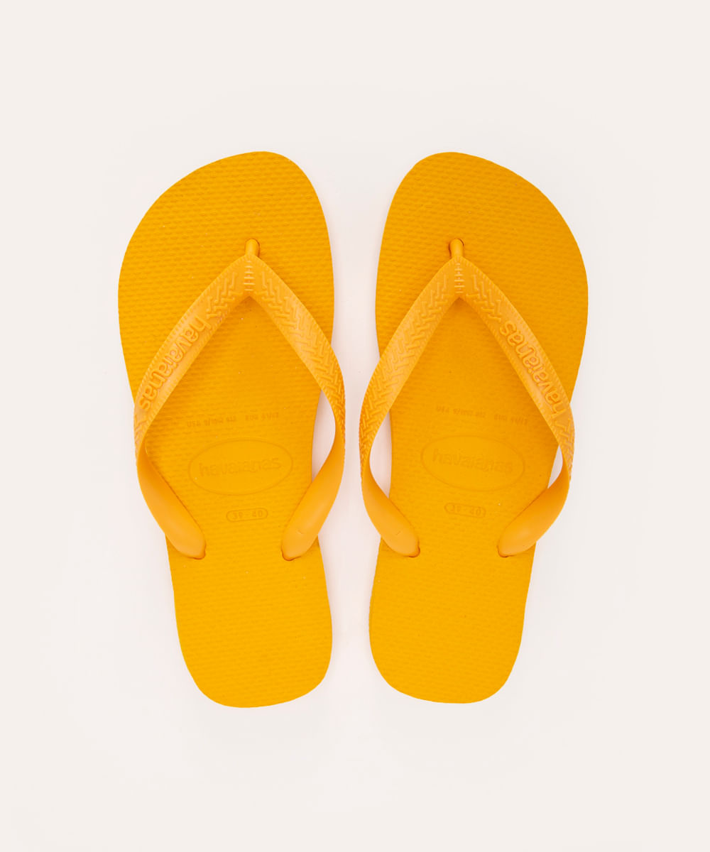 chinelo havaianas top amarelo