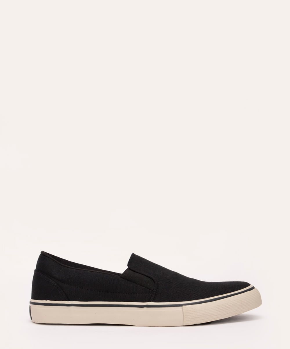 tênis slip on de sarja oneself preto