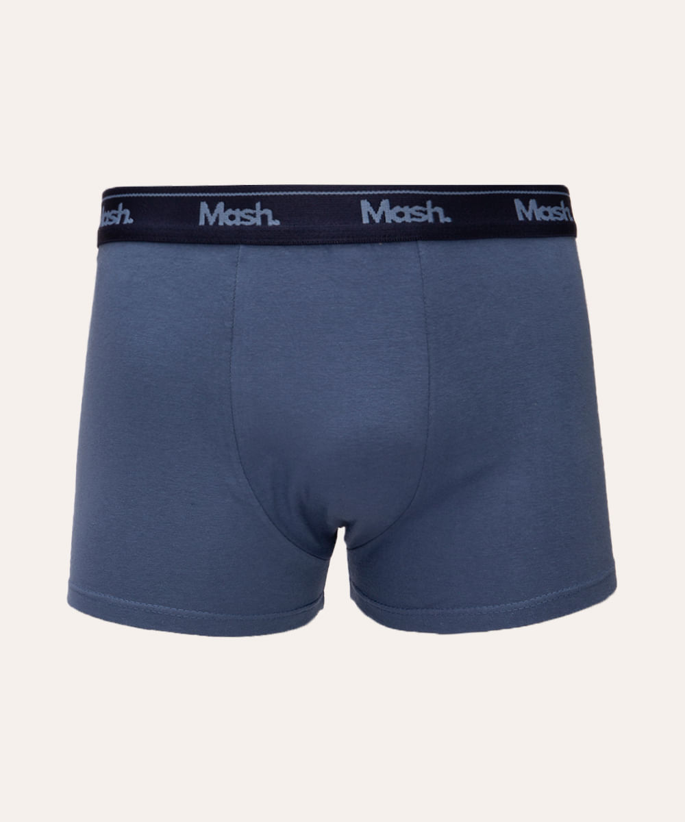 cueca de algodão boxer mash azul