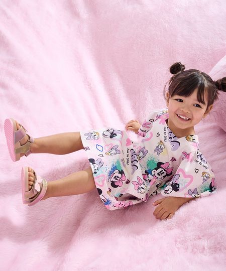 vestido de algodão minnie manga curta off White 1 vestido de algodão minnie manga curta off White 1