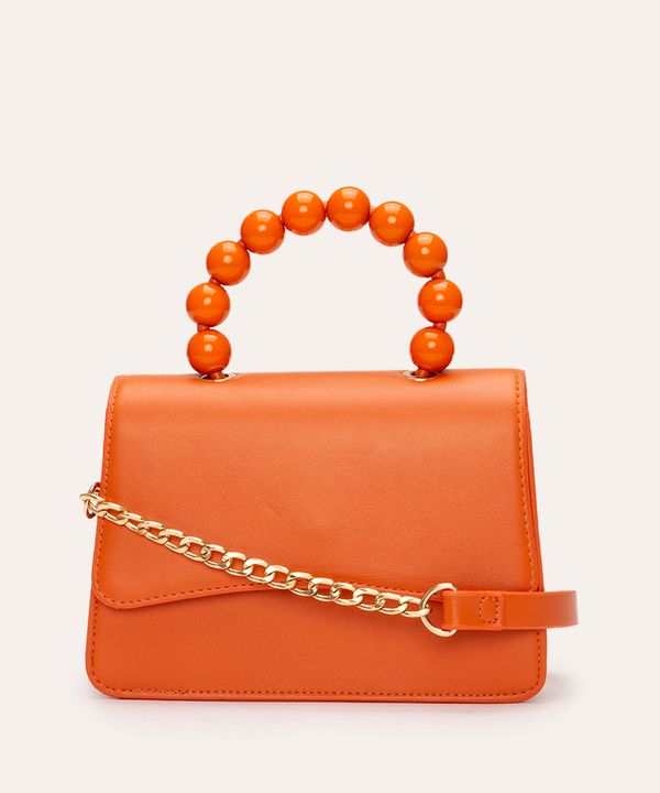 bolsa crossbody alça bolas laranja Único