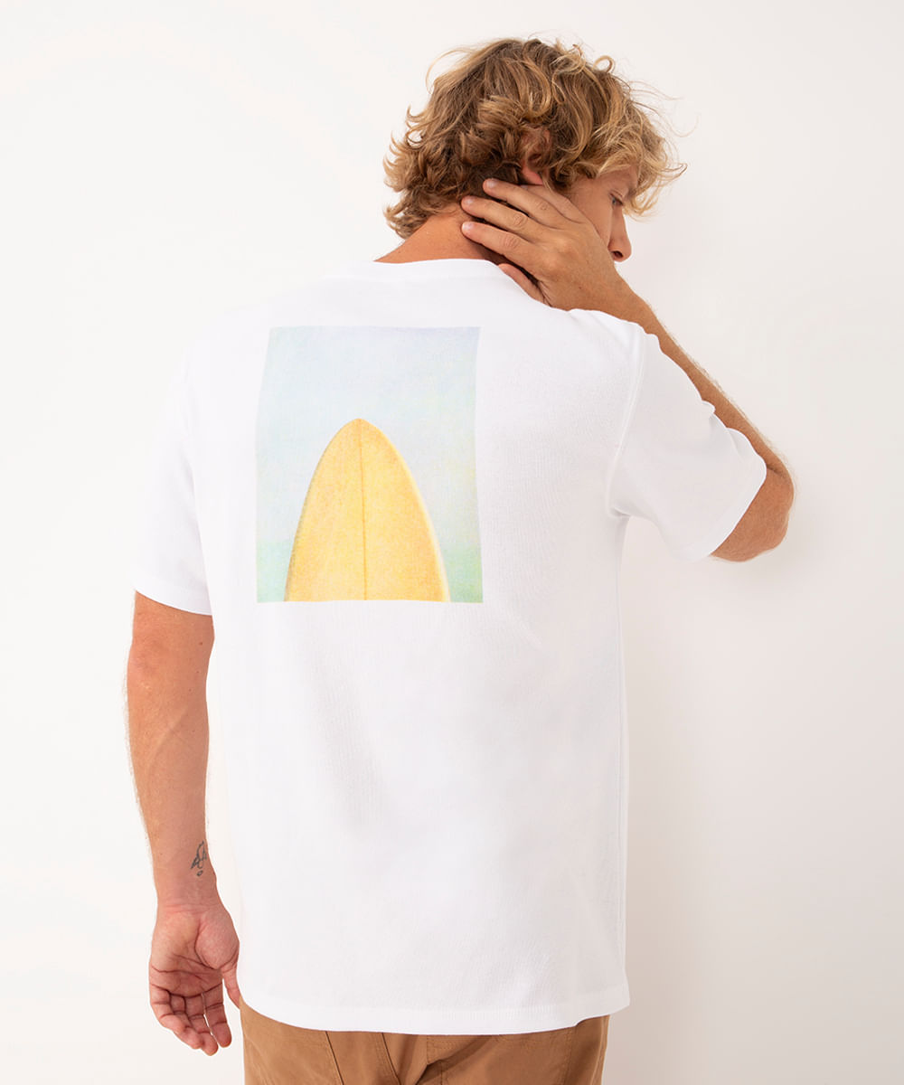 camiseta de algodão ocean and sun seaker branco