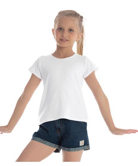 Blusa Cropped 8 a 16 anos Luluca Brandili Estampa Coracao E Estrela