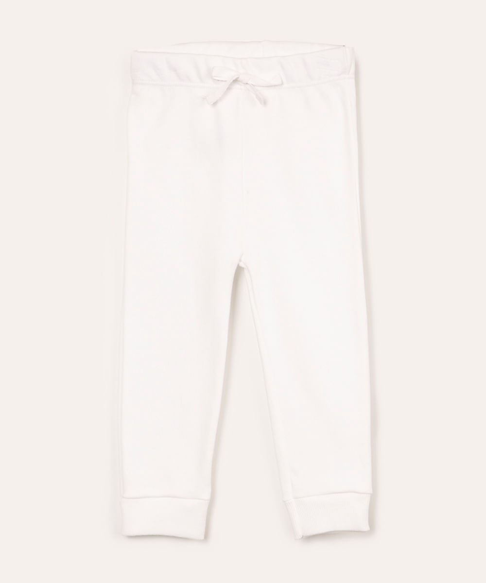 calça de moletom infantil com cordão off white