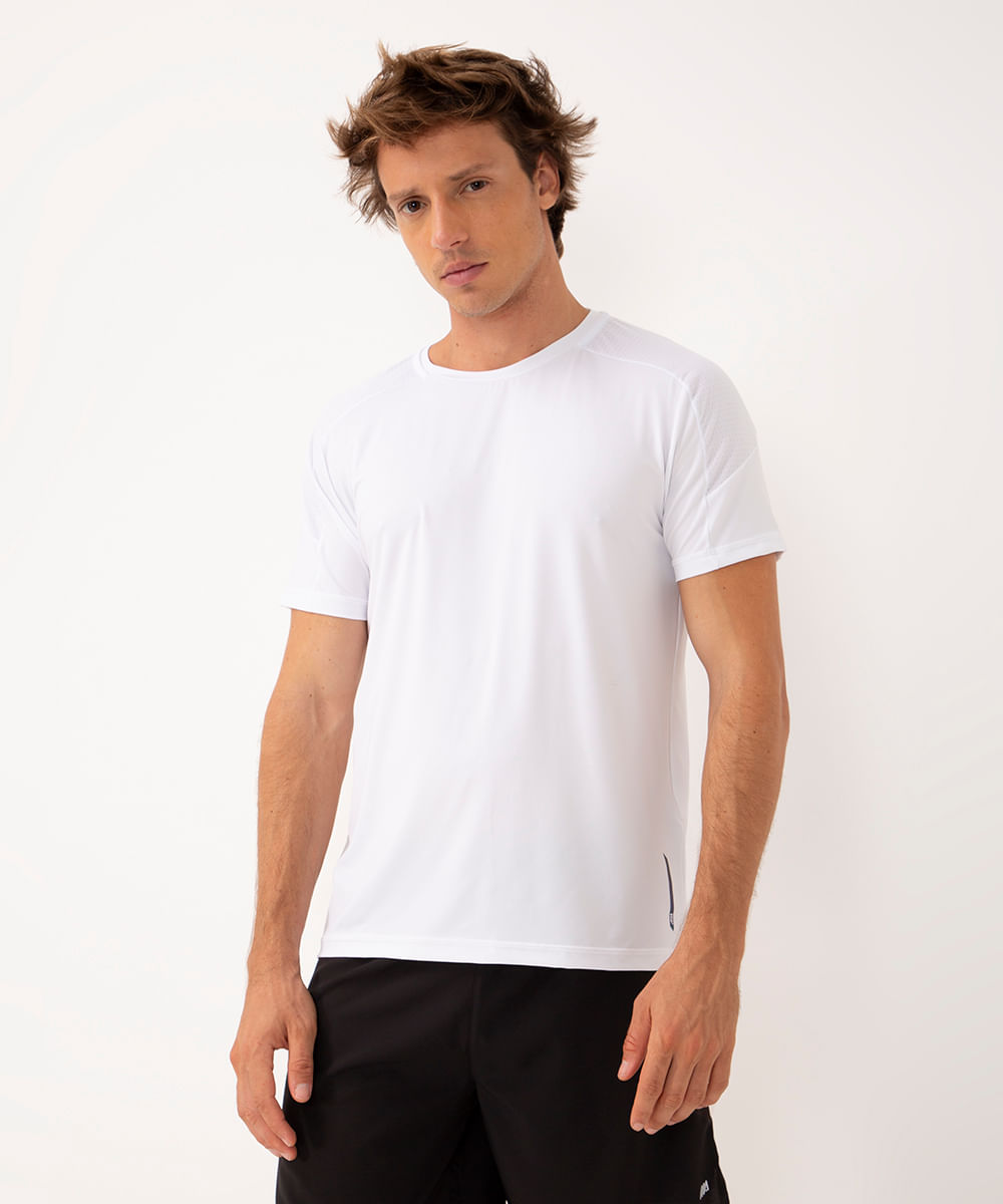 camiseta mesh anti odor esportiva ace branco