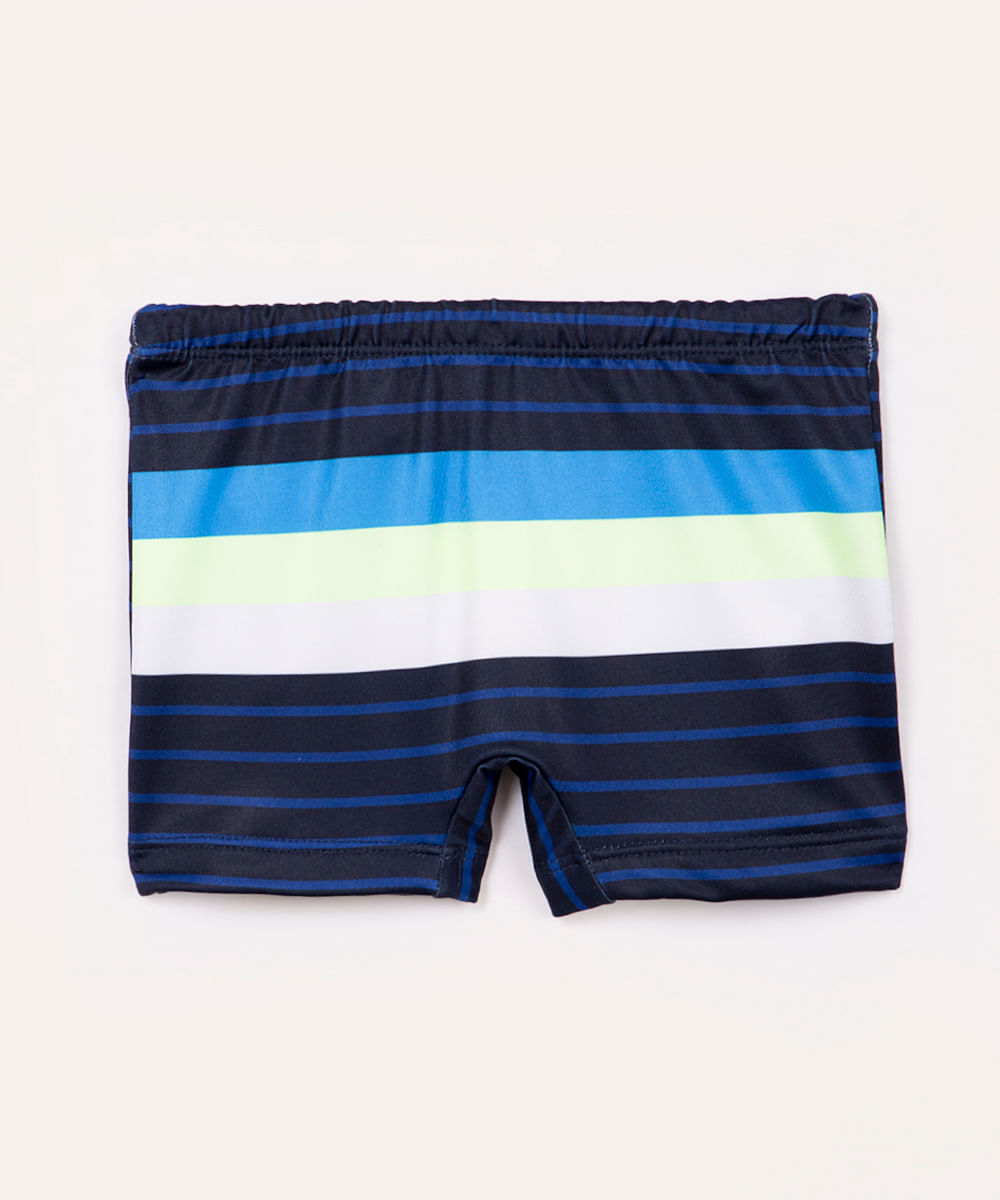 sunga boxer infantil listrada proteção uv colorido