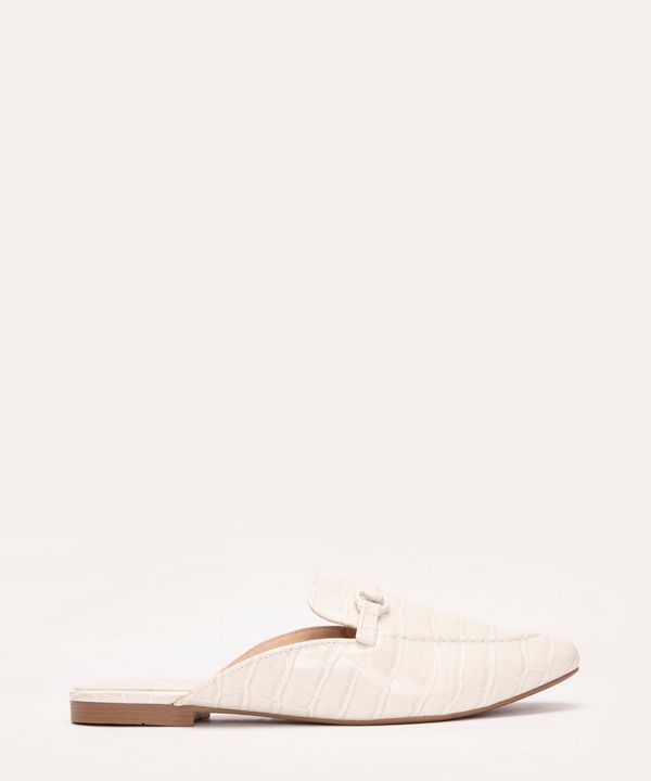mule croco com bridão via uno off white 34