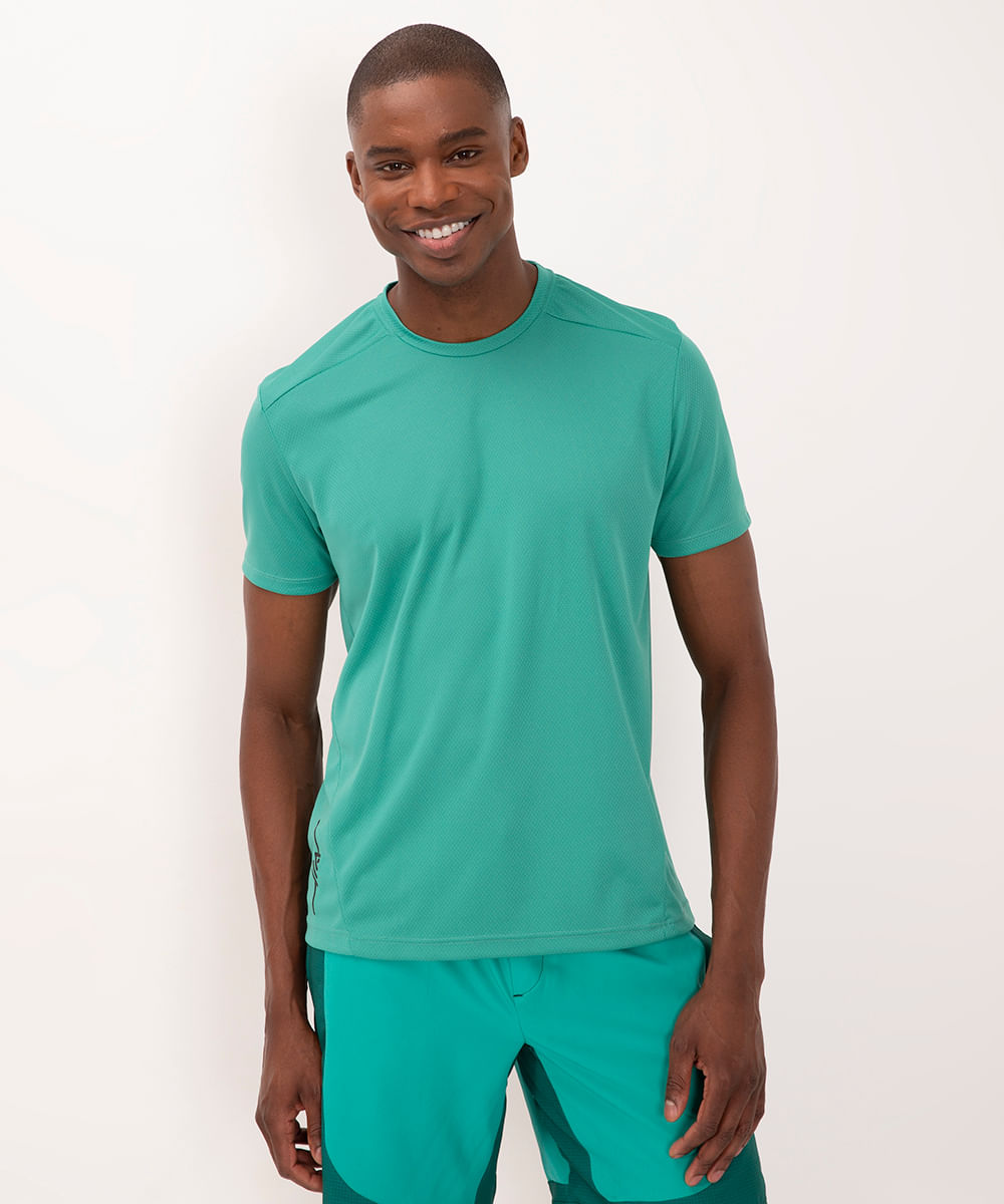 blusa texturizada com recorte esportiva ace verde