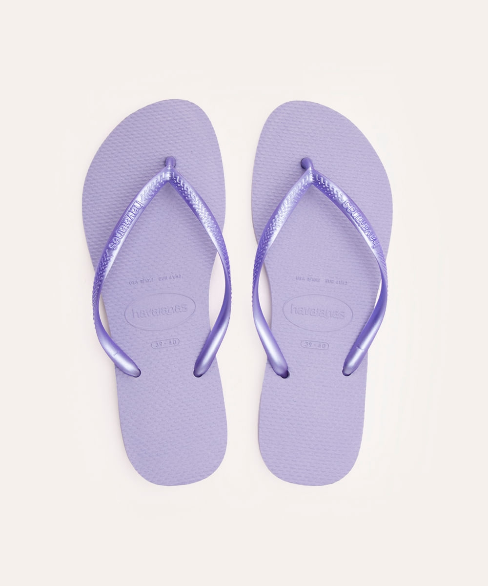 chinelo slim havaianas lilás