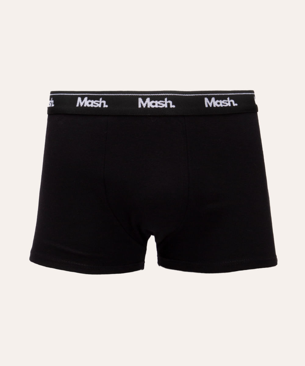 cueca de algodão boxer mash preta