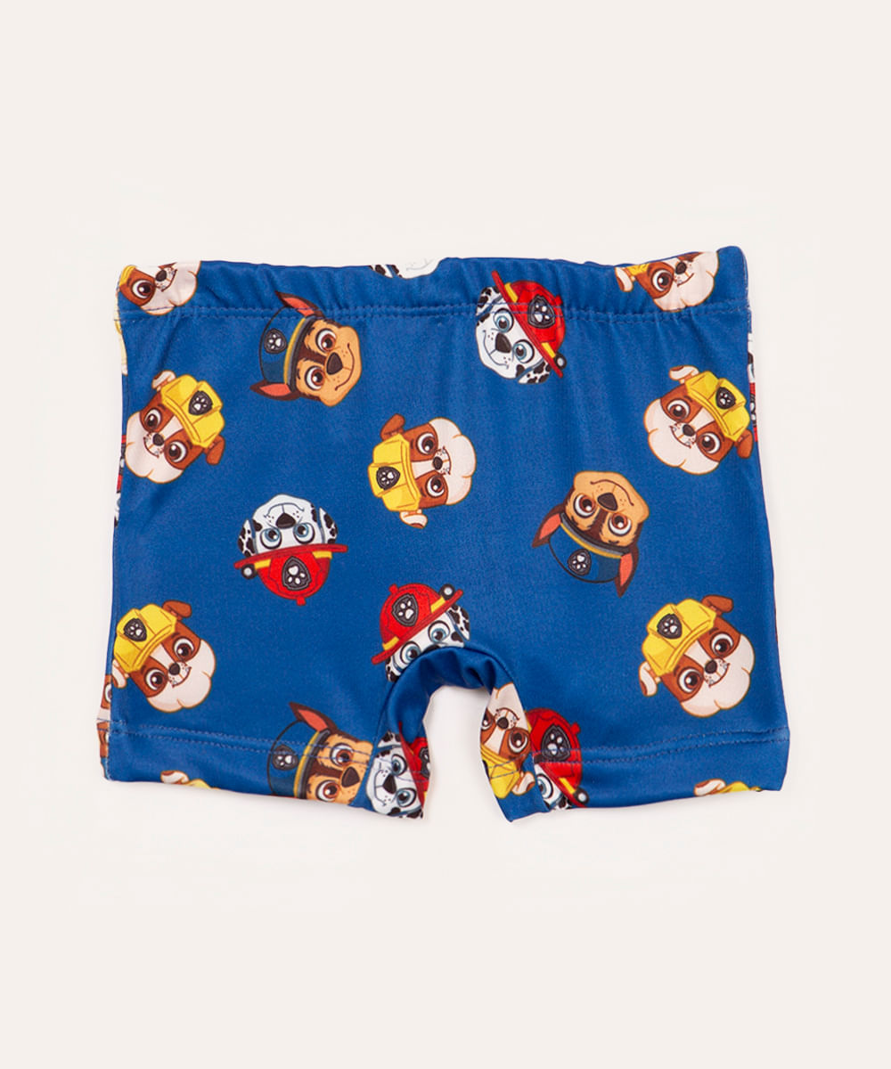 sunga boxer infantil patrulha canina proteção uv multicor