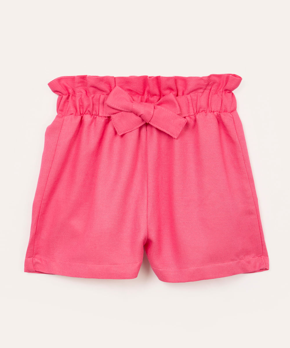 short de viscose infantil clochard pink