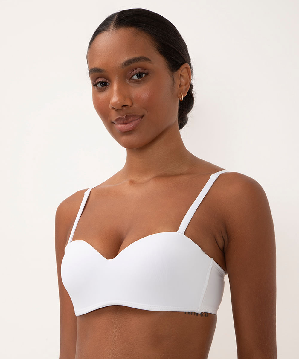 sutiã alças removíveis com bojo branco