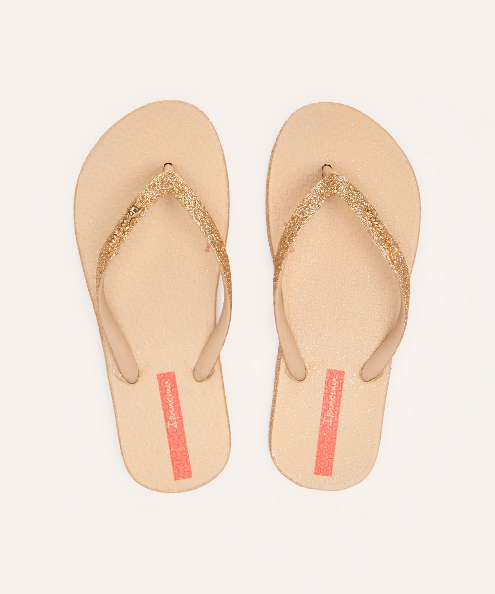 chinelo infantil maxy glow ipanema bege médio