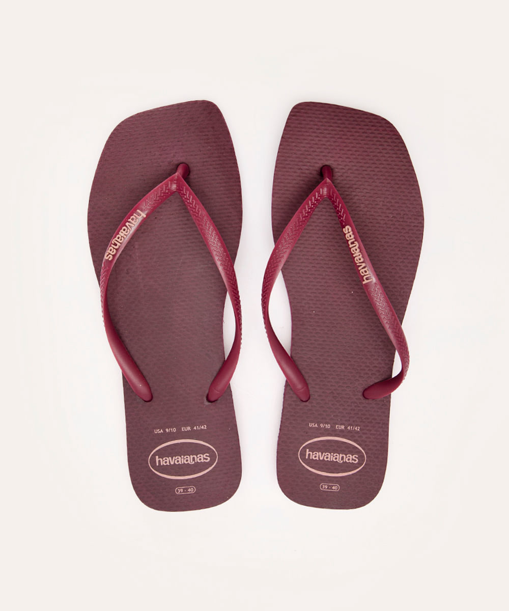 chinelo havaianas slim square roxa