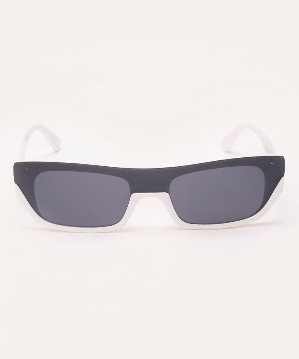óculos de sol retangular clube bossa branco