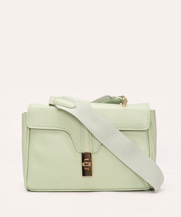 bolsa crossbody com tampa verde Único
