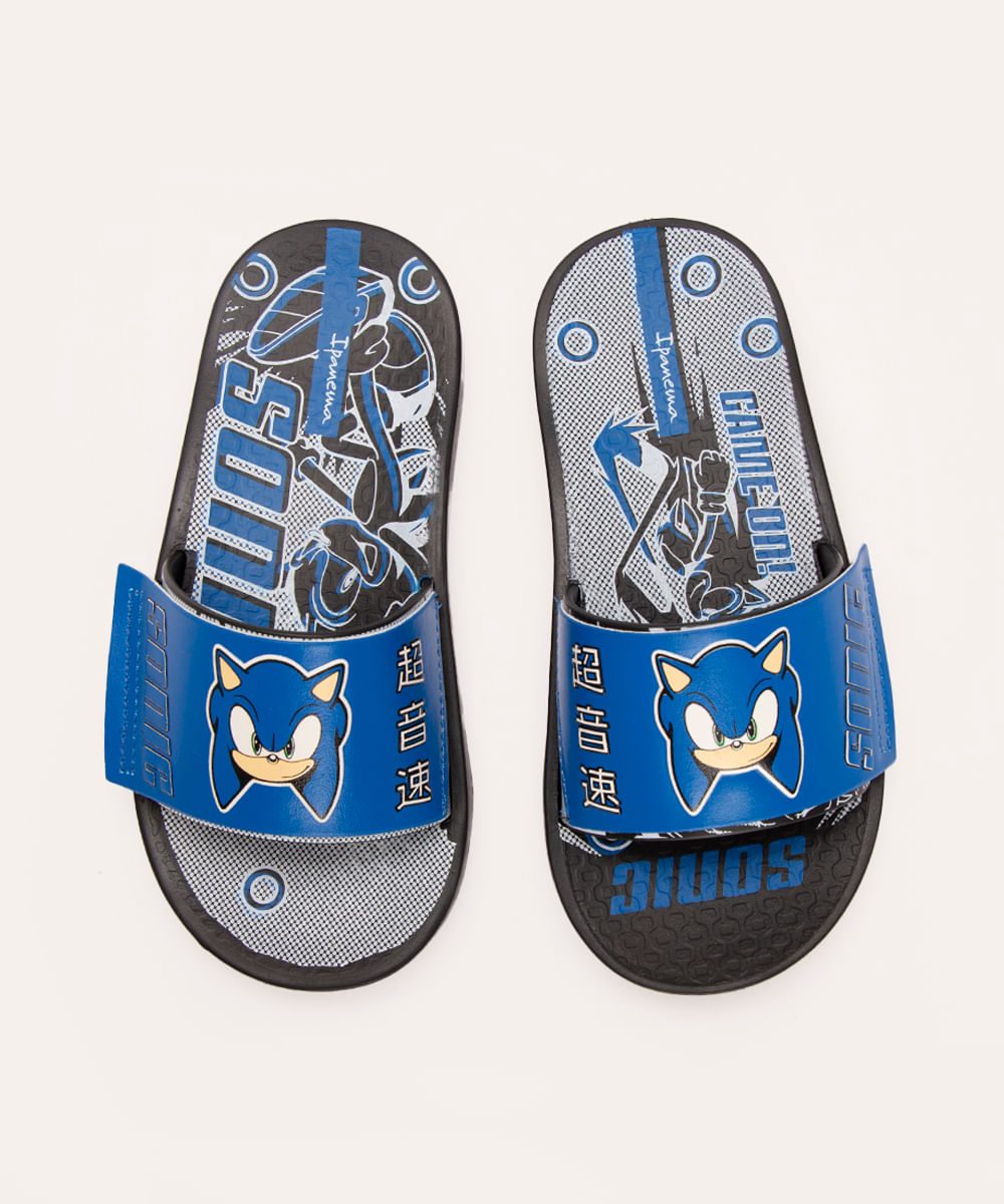 chinelo infantil sonic ipanema preto