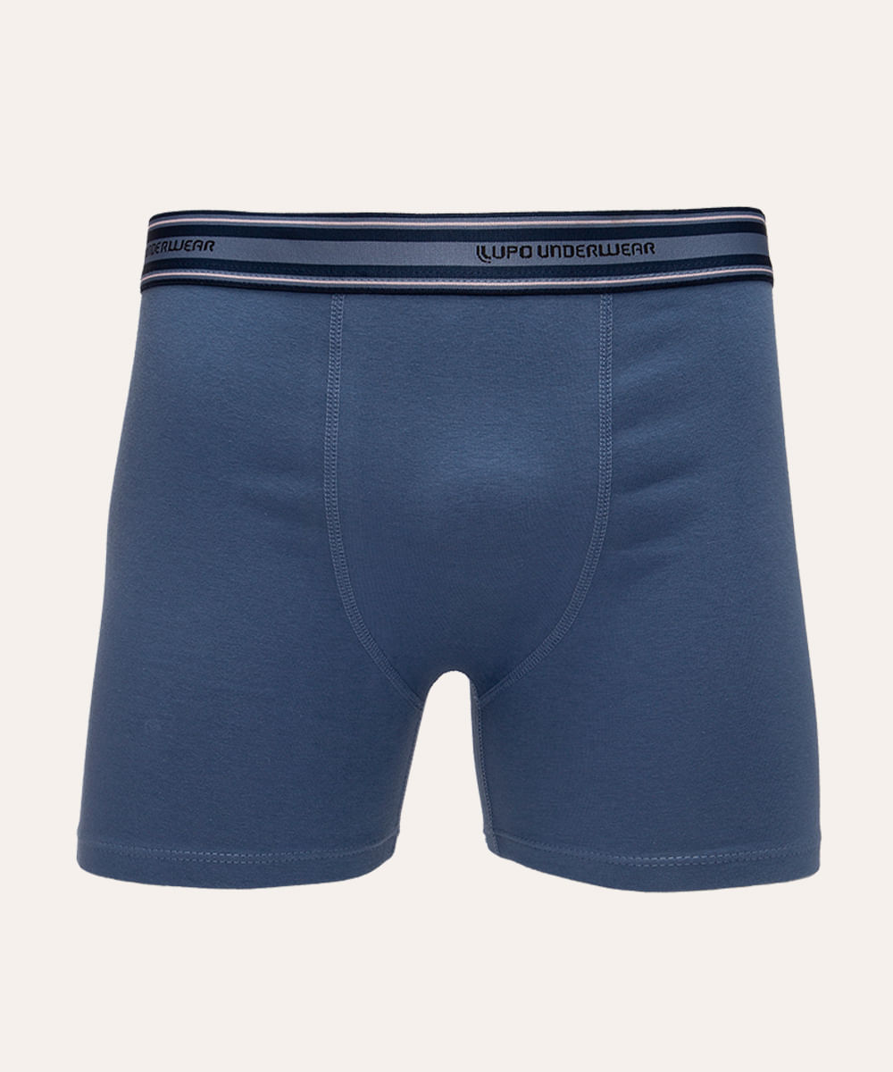 cueca de algodão boxer lupo azul