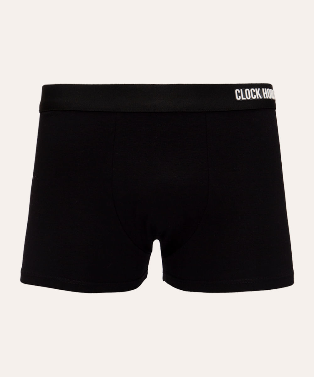 cueca boxer de algodão preta